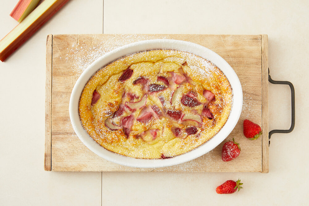 Image Strawberry and Rhubarb Clafoutis