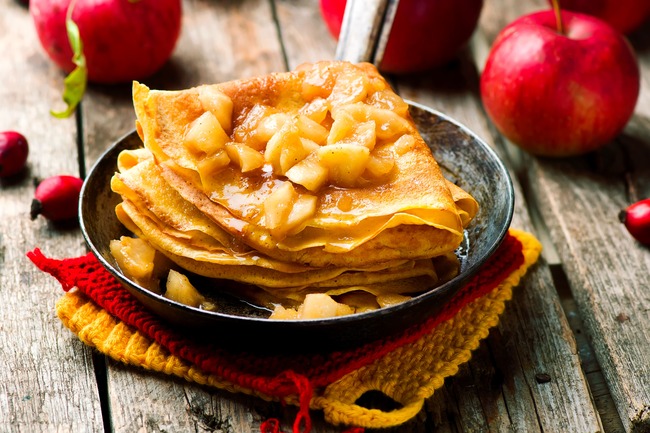 Image Crêpes sans gluten, pomme & spéculoos