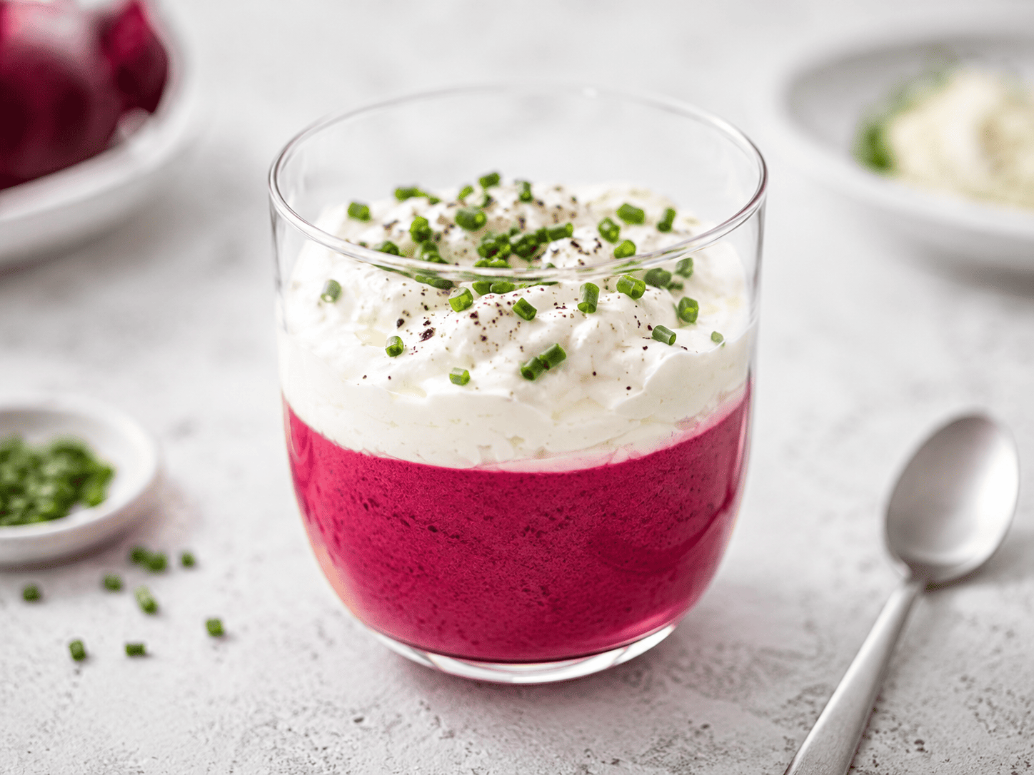 Image Verrine fraîcheur betterave & chèvre